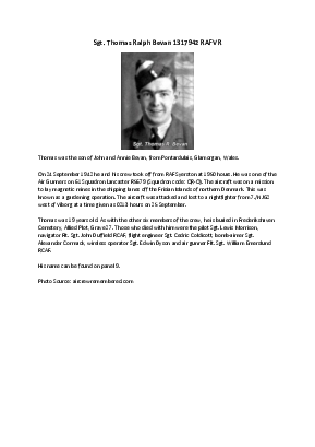 A preview of a PDF biography for Bevan, Thomas Ralph